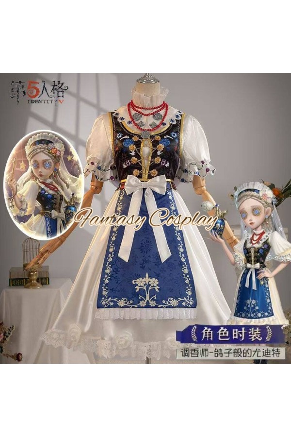 Identity V Perfumer Judith the Dove White Lolita Dress Cosplay Costume